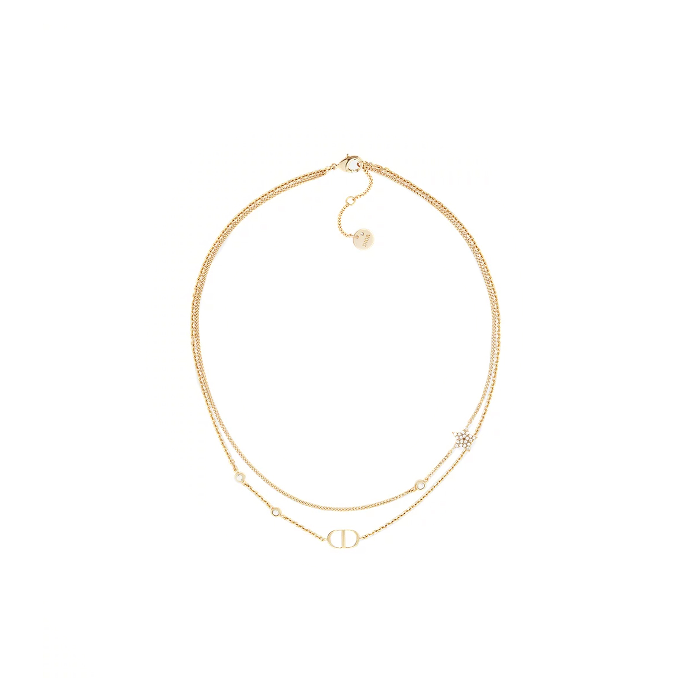 D*or petit cd double chain necklace n1155pmtcy_d301